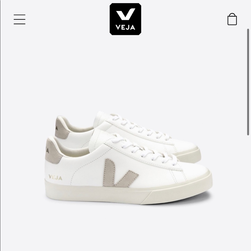 NWT Veja Campo ChromeFree Leather White Natural 40